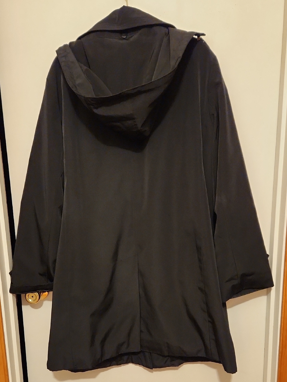 London Fog Women's Black Trench Coat With Hood XL - Picture 6 of 15